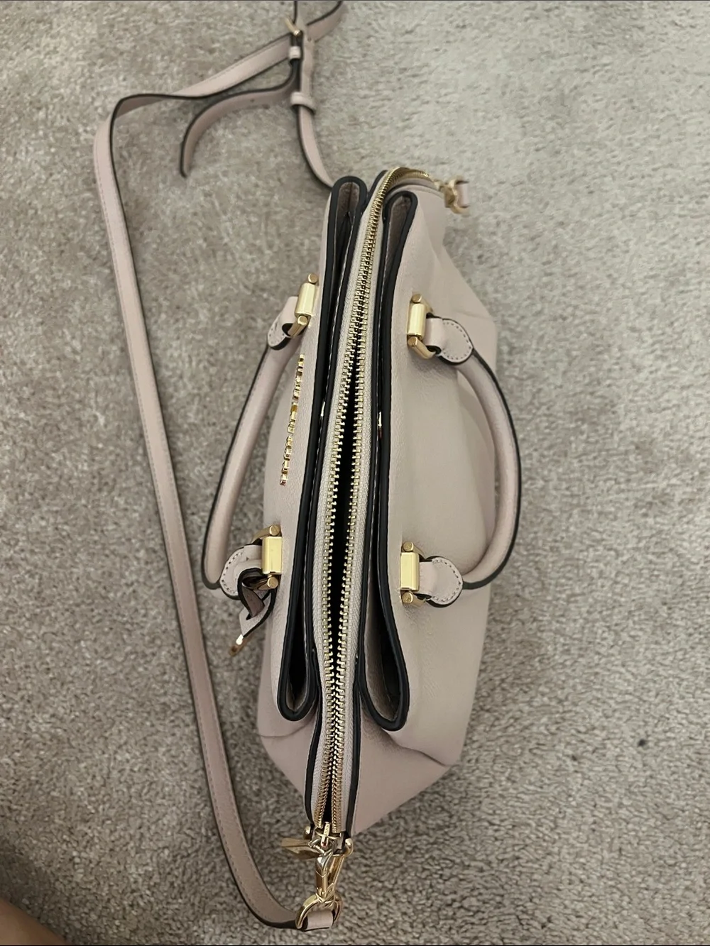 Michael Kors Light Blush Dome Crossbody Satchel